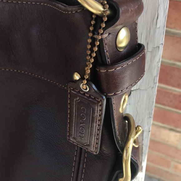 Coach Carly Brown Leather Satchel Hobo - Picture 3 of 10